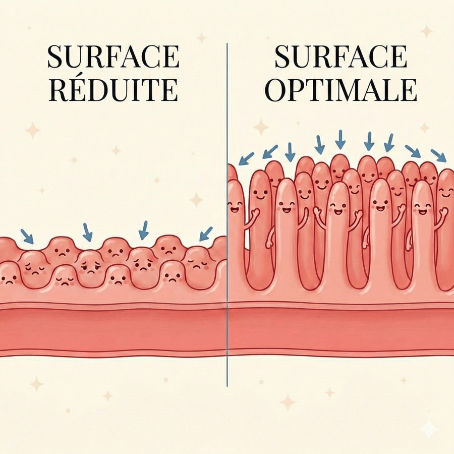 8. Le colostrum restaure vos villosités intestinales (et vous arrêtez de gaspiller les nutriments)